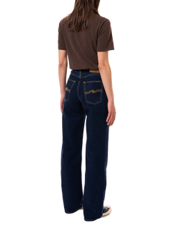 Nudie Jeans Eileen Pure Organic Cotton Jeans, Dark Blue - view 2, Dark Blue