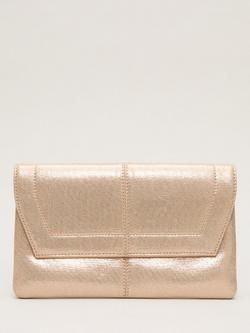 Phase Eight Metallic Stitch Clutch Bag, Neutral, Neutral