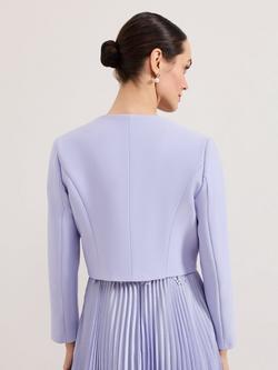 Phase Eight Emma Cropped Jacket - view 2, Pale Blue