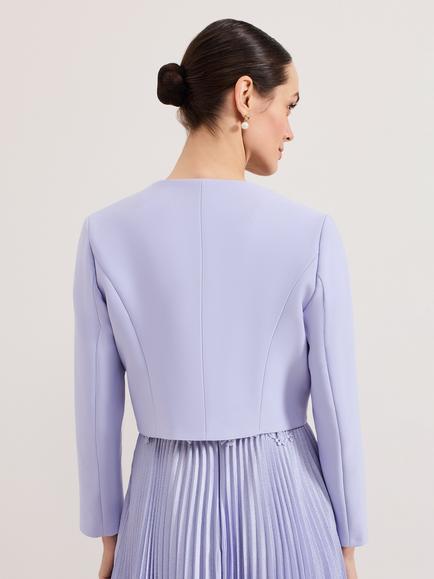 Phase Eight Emma Cropped Jacket - view 2, Pale Blue