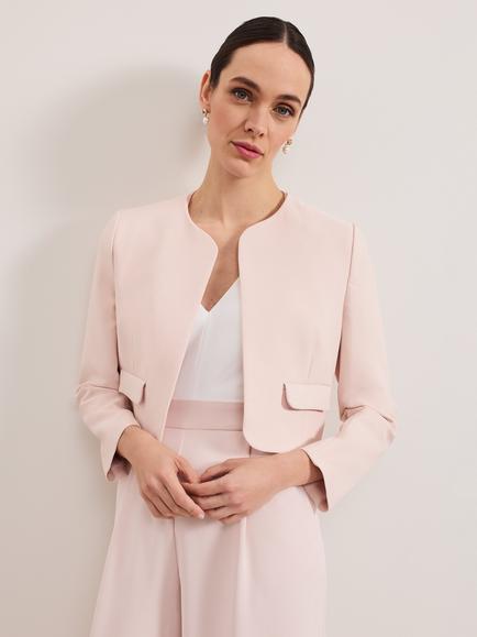 Phase Eight Emma Cropped Jacket, Cameo