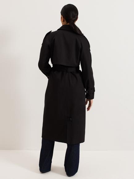 Phase Eight Petite Avalie Trench Coat, Black - view 2, Black