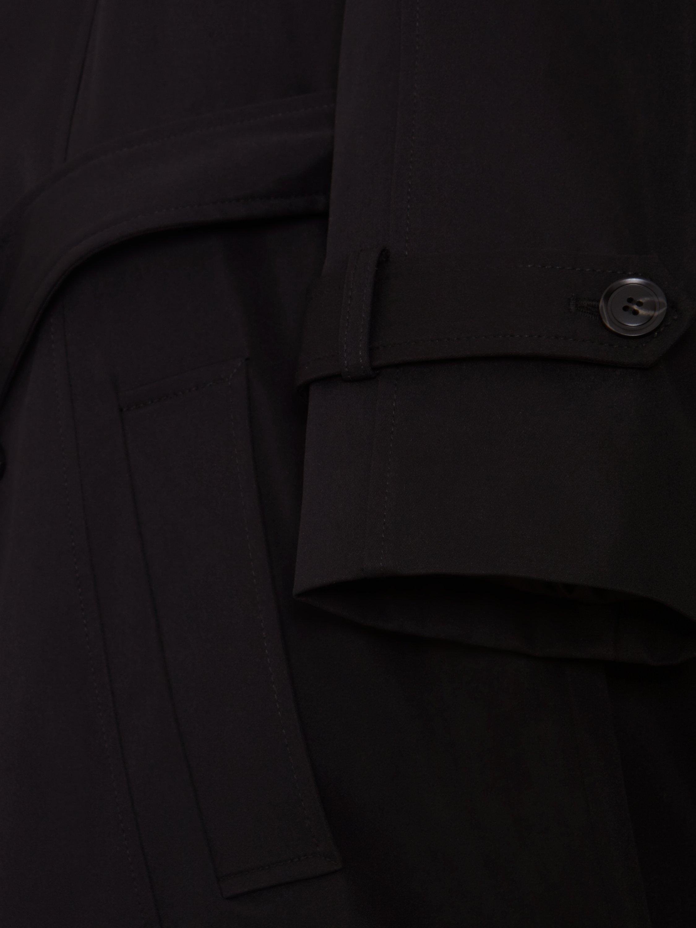 Product image 6 of 8, which shows Phase Eight Petite Avalie Trench Coat, Black, 8