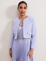 Phase Eight Petite Daisy Peplum Jacket, Pale Pink