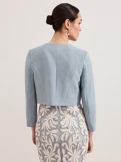 Phase Eight Phoebe Cropped Jacket - view 2, Eau De Nil