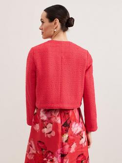 Phase Eight Ripley Boucle Jacket - view 2, Coral