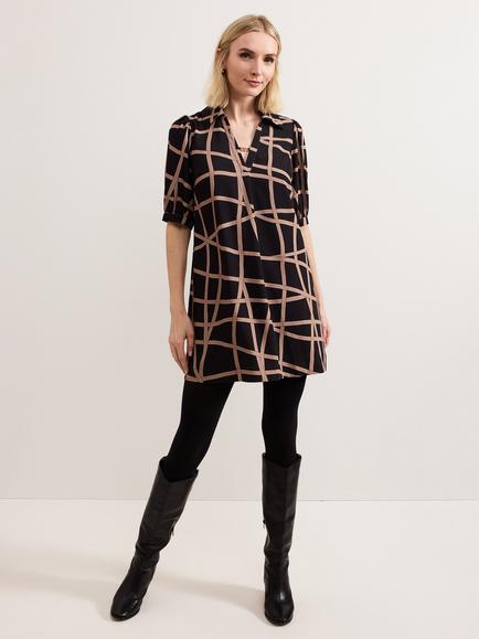 Phase Eight Darlia Ribbon Tunic Dress, Camel, Camel