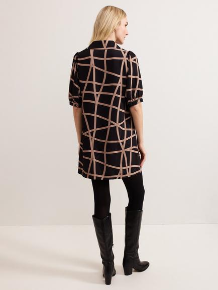 Phase Eight Darlia Ribbon Tunic Dress, Camel - view 2, Camel