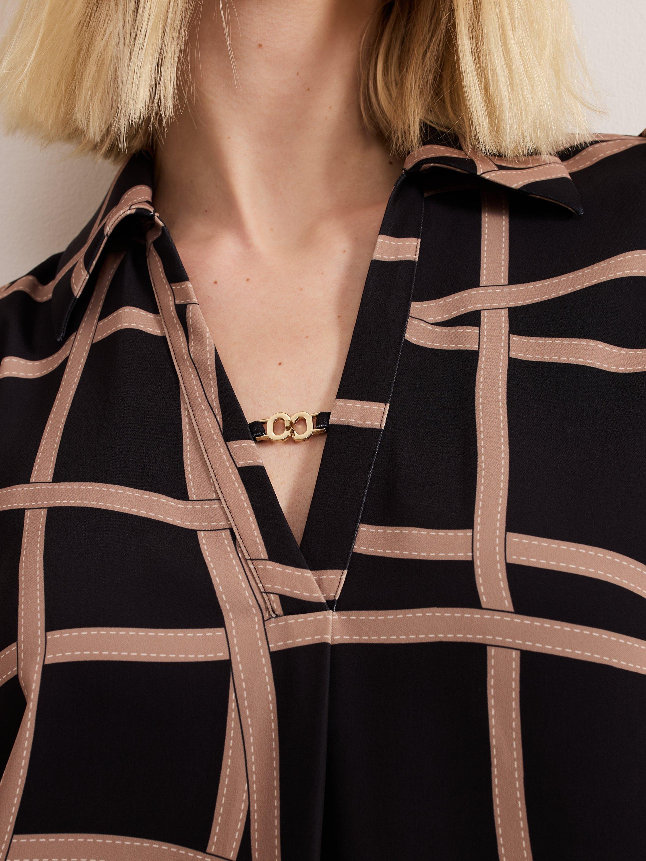 Product image 7 of 10, which shows Phase Eight Darlia Ribbon Tunic Dress, Camel, 8