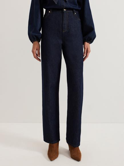 Phase Eight Frankie Straight Jeans, Dark Wash, Dark Wash