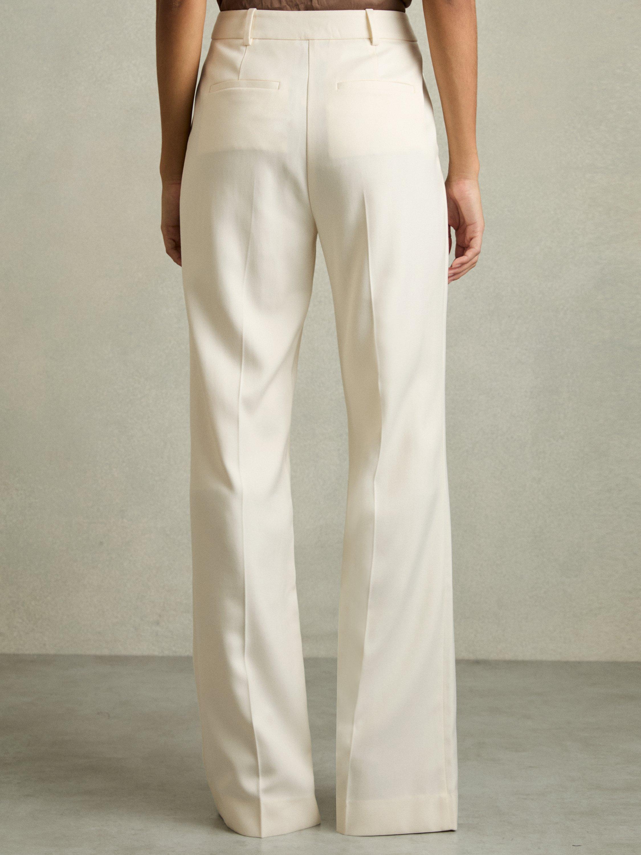 Product image 2 of 5, which shows Reiss Petite Millie Tailored Trousers, Cream, 6Pt