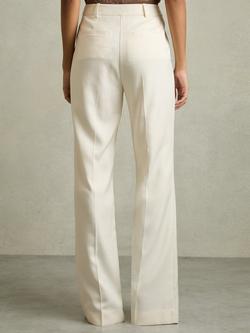 Reiss Petite Millie Tailored Trousers, Cream - view 2, Cream
