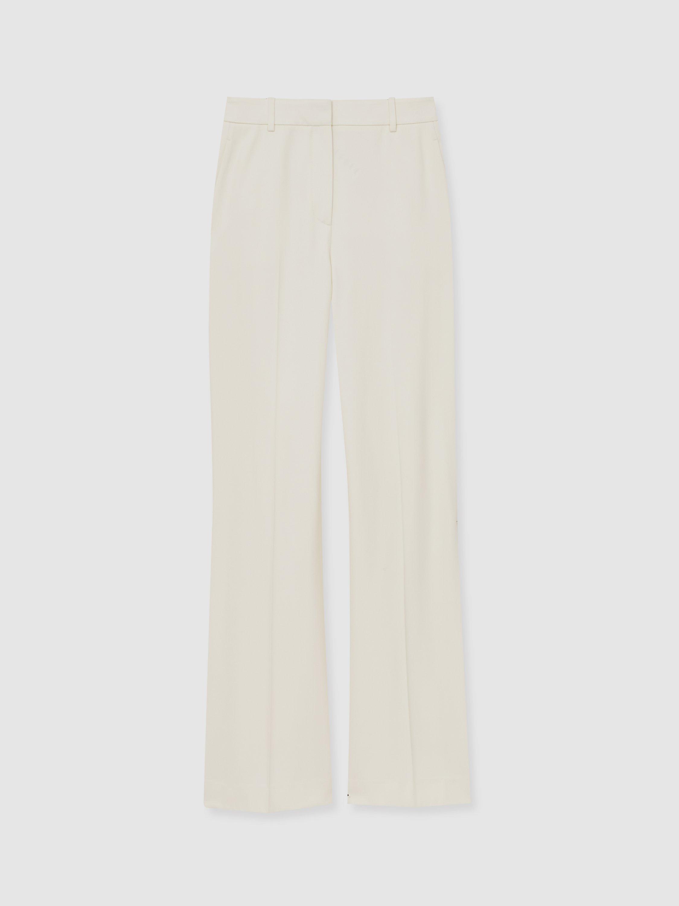 Product image 3 of 5, which shows Reiss Petite Millie Tailored Trousers, Cream, 6Pt