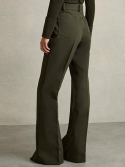Reiss Petite Priya Flared Trousers - view 2, Green