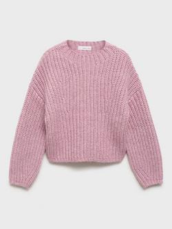 Mango Kids' Yasmin Jumper, Pink, Pink