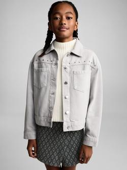 Mango Kids' Rombi Geometric Wrap Skort, Charcoal, Charcoal