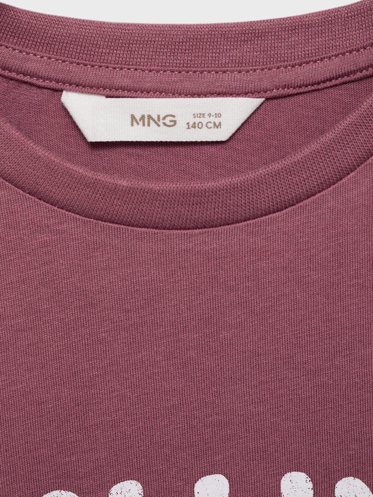 Product image 5 of 7, which shows Mango Kids' Rolling Stones Long Sleeve T-Shirt, Purple, 5-6 years