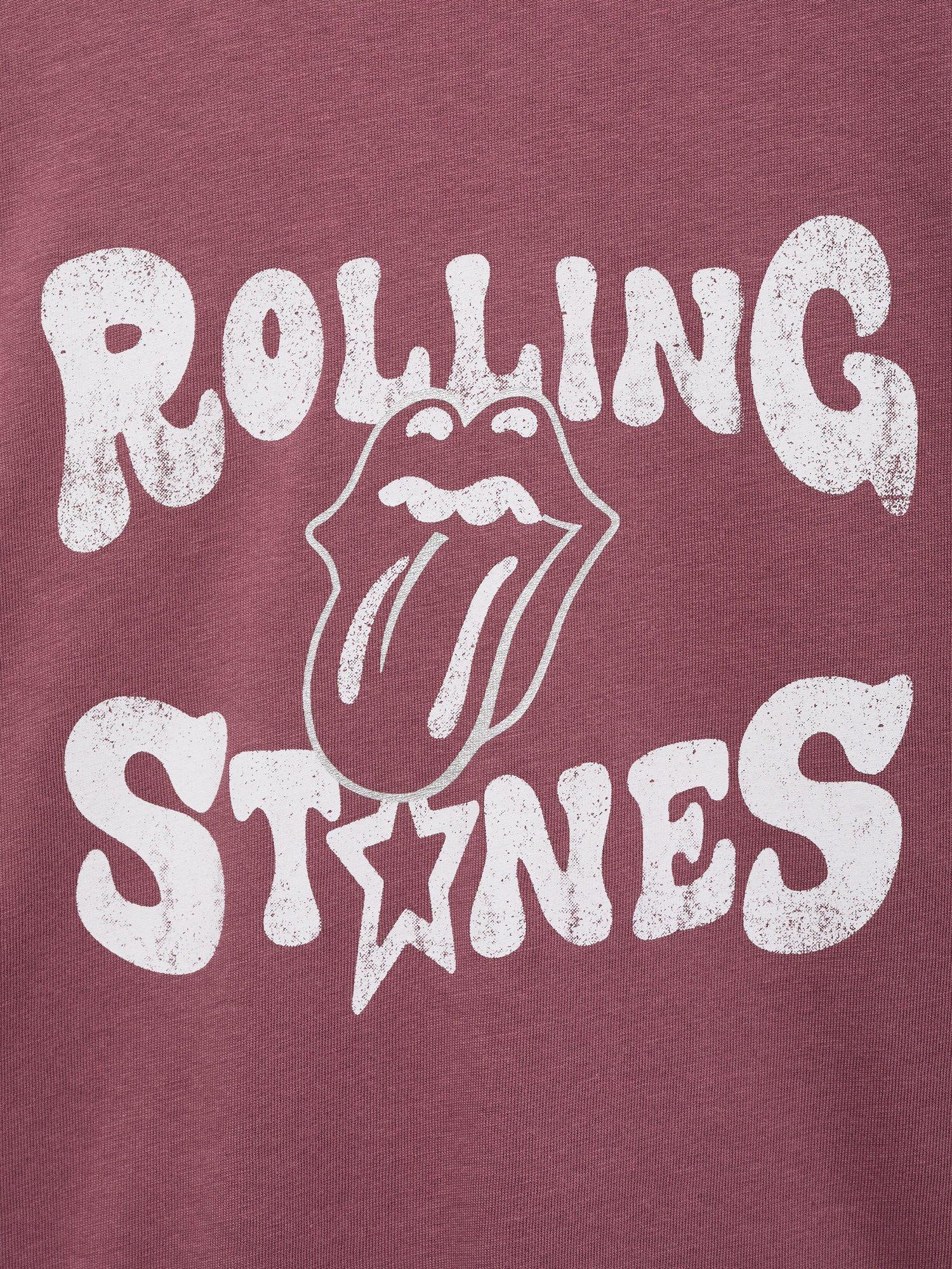Product image 7 of 7, which shows Mango Kids' Rolling Stones Long Sleeve T-Shirt, Purple, 5-6 years