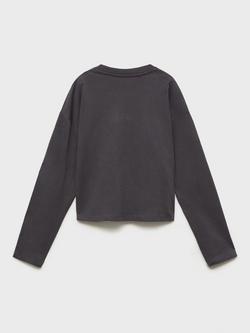 Mango Kids' Rolling Stones Long Sleeve T-Shirt, Charcoal - view 2, Charcoal