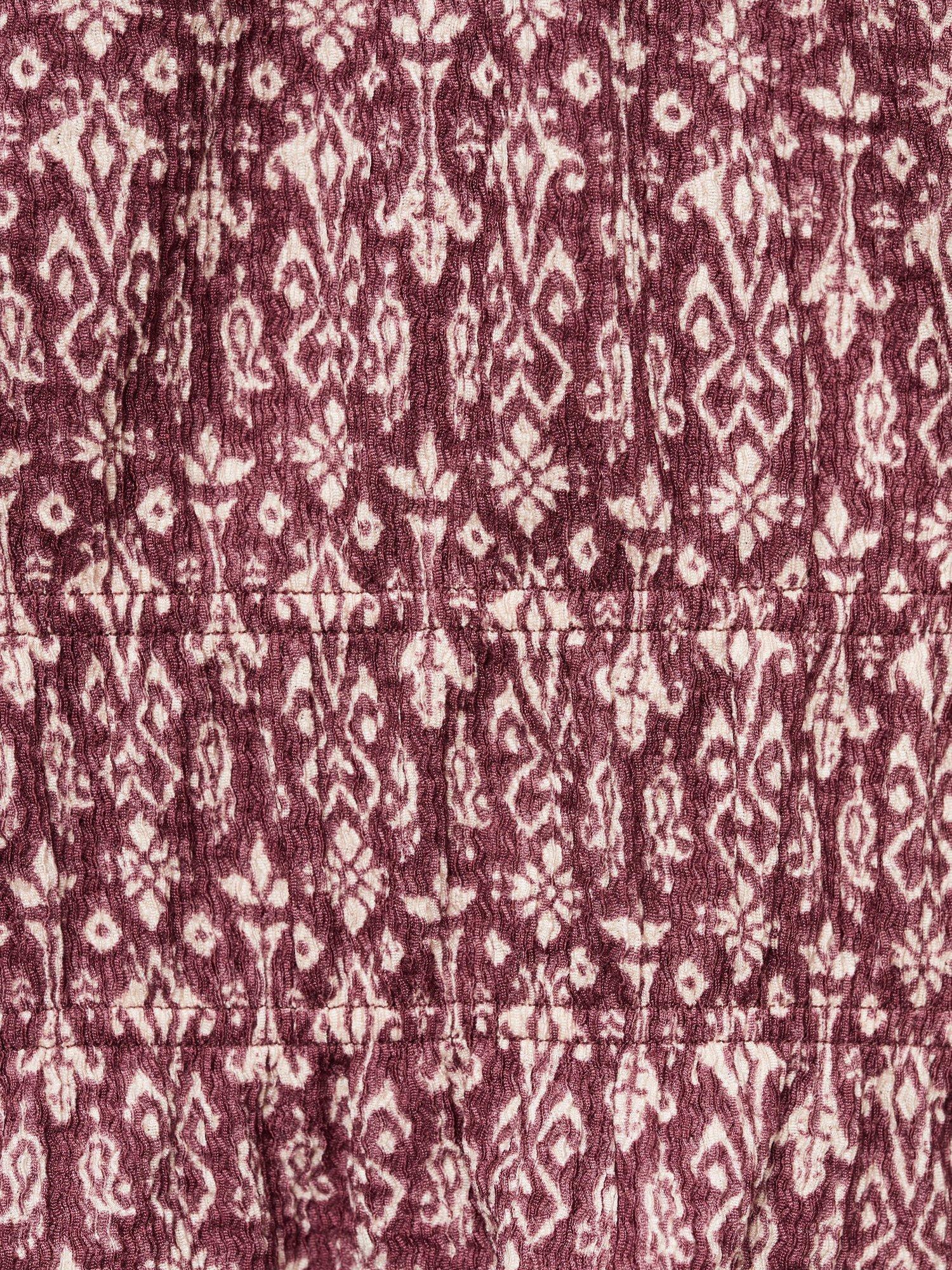 Product image 7 of 7, which shows Mango Kids' Sonia Fluted Sleeve Blouse, Dark Red, 13-14 years