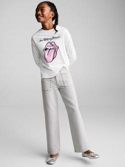 Mango Kids' Rolling Stones Tee, Natural White - view 2, Natural White