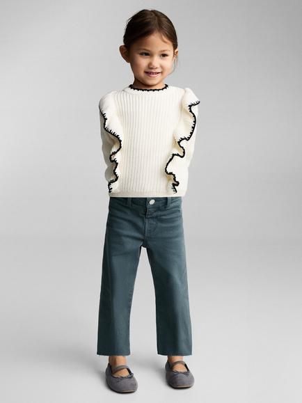 Mango Kids' Seamless Straight Leg Jeans, Dark Blue