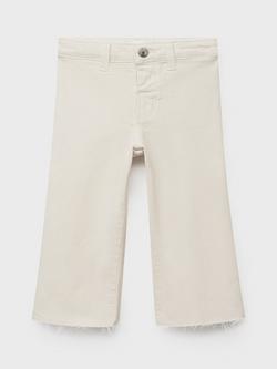 Mango Kids' Seamless Straight Leg Jeans - view 2, Cream