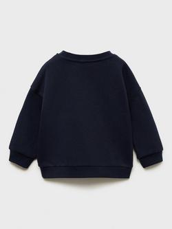 Mango Kids' Always Sweatshirt, Navy - view 2, Navy
