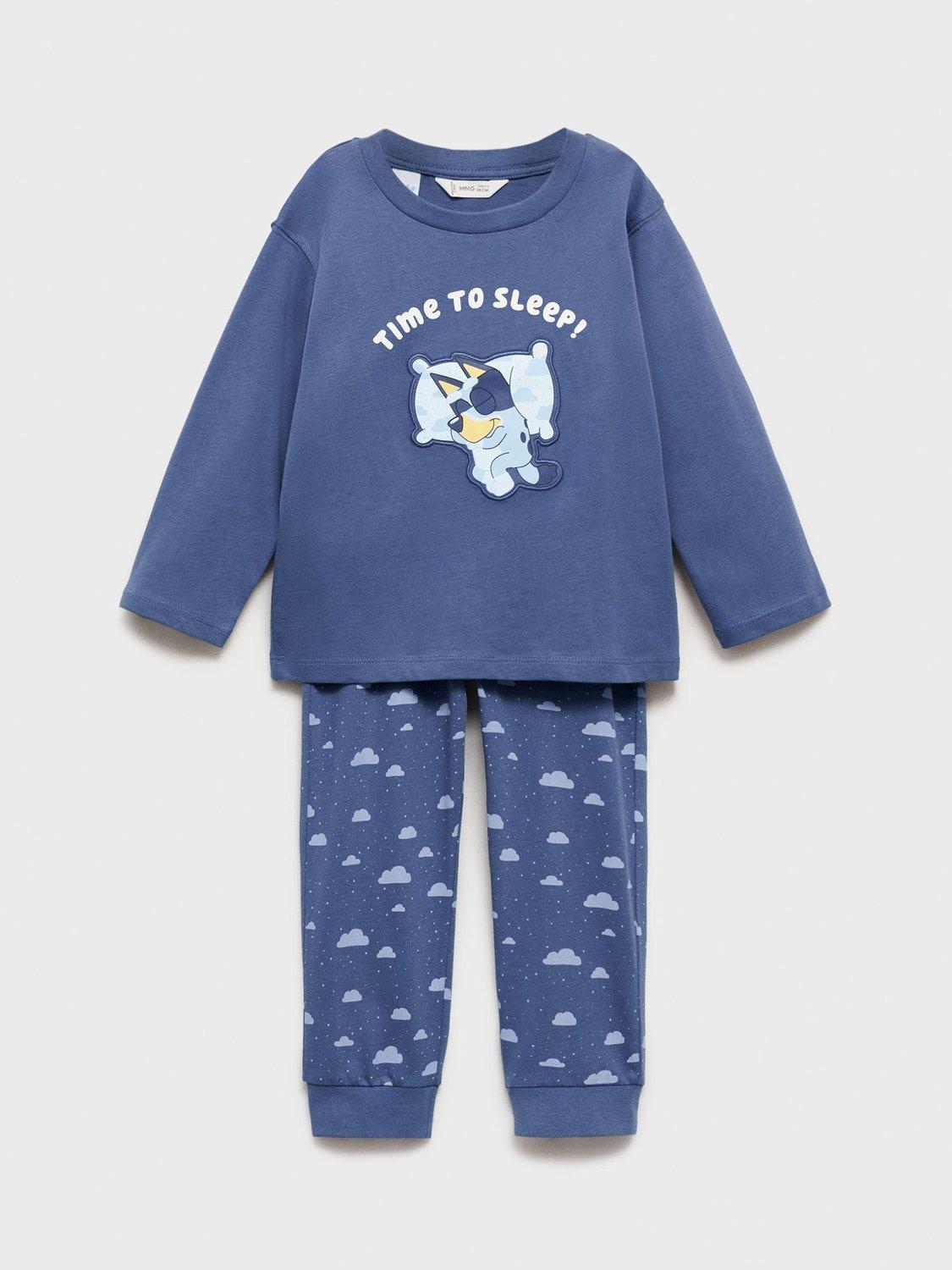 Mango Kids' Bluey Pyjamas, Medium Blue