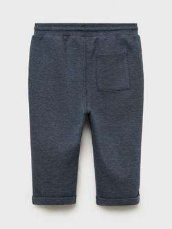 Mango Kids' Teia Cotton Blend Joggers, Medium Blue - view 2, Medium Blue