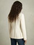 Reiss Tally Wool Blend Double Breasted Blazer, White