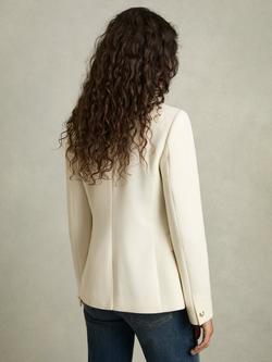 Reiss Tally Wool Blend Double Breasted Blazer - view 2, White
