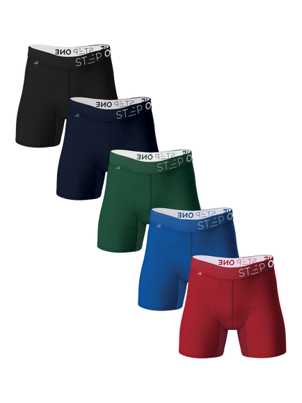 Step One Bamboo Boxer Briefs, Multi, Pack of 5, Multi