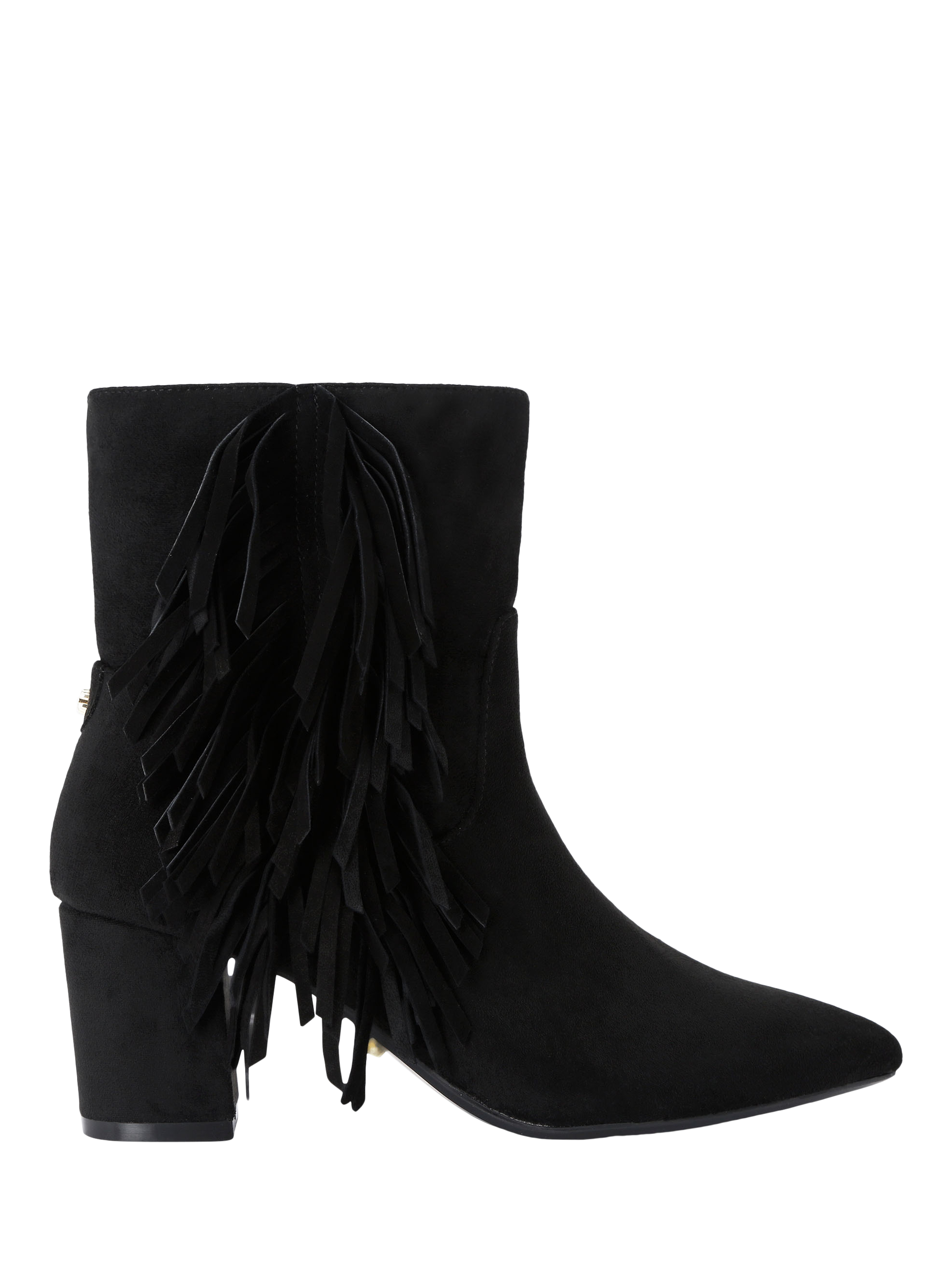 Carvela Admire Tassel Suede Ankle Boots, Black