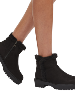 Carvela Cosy Microsuede Ankle Boots, Black - view 2, Black