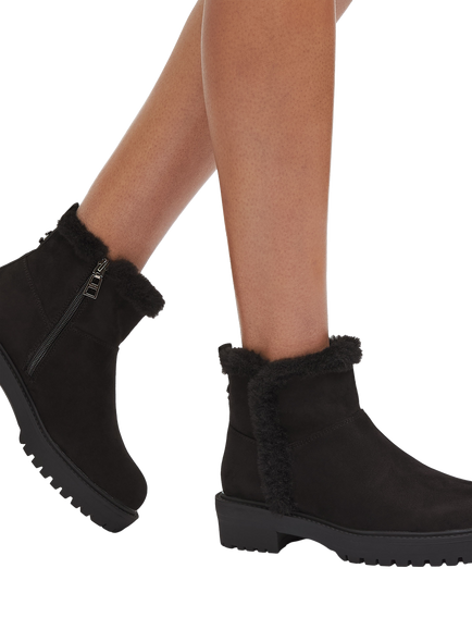 Carvela Cosy Microsuede Ankle Boots, Black - view 2, Black