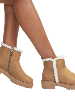 Carvela Cosy Microsuede Ankle Boots, Brown Tan - view 2, Tan