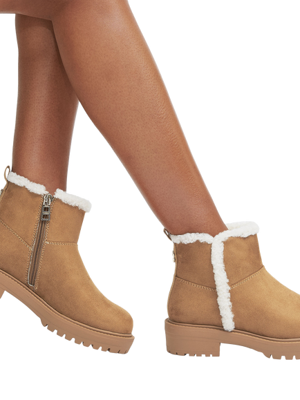 Carvela Cosy Microsuede Ankle Boots - view 2, Tan