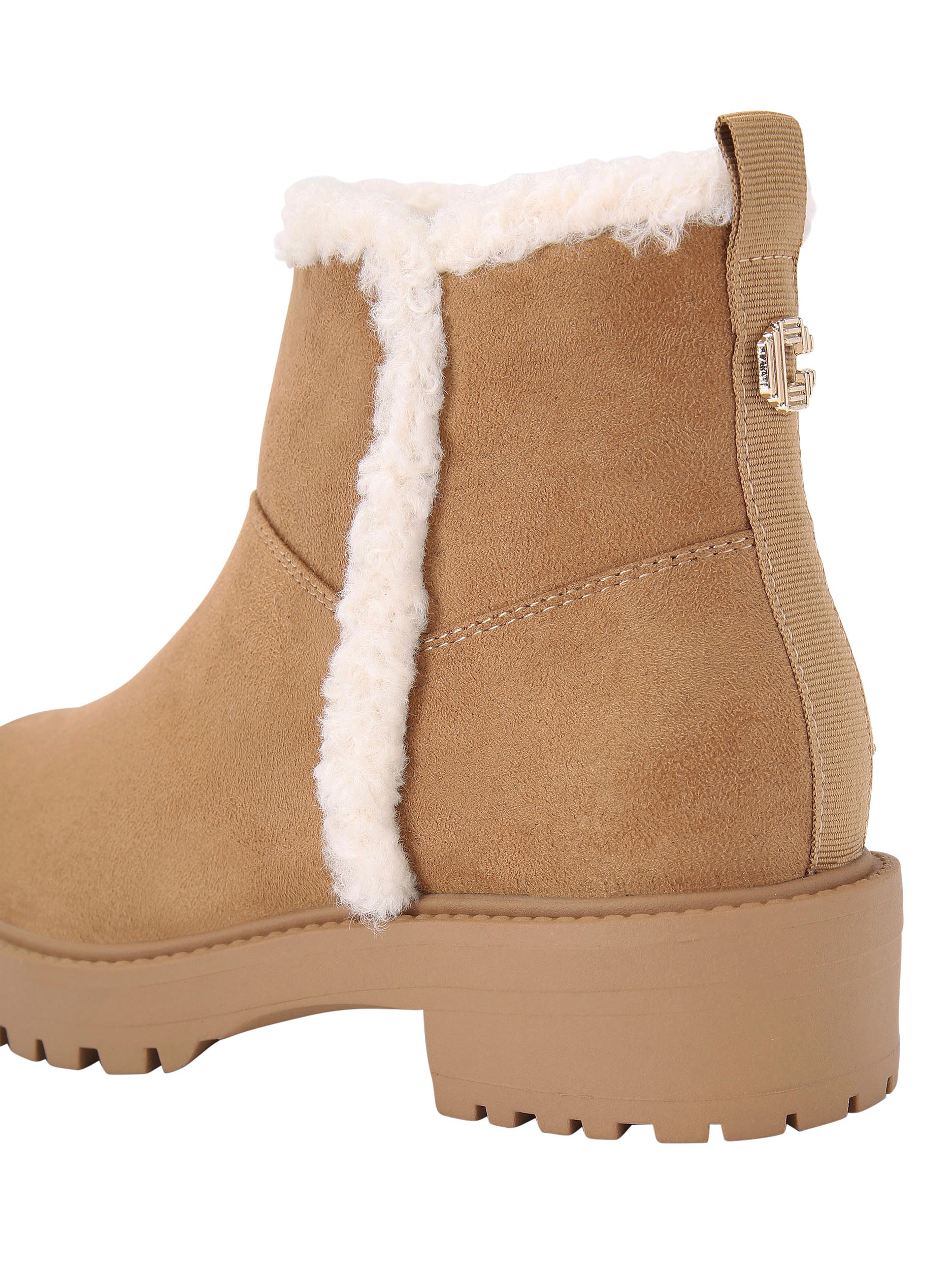 Product image 4 of 5, which shows Carvela Cosy Microsuede Ankle Boots, Brown Tan, 3