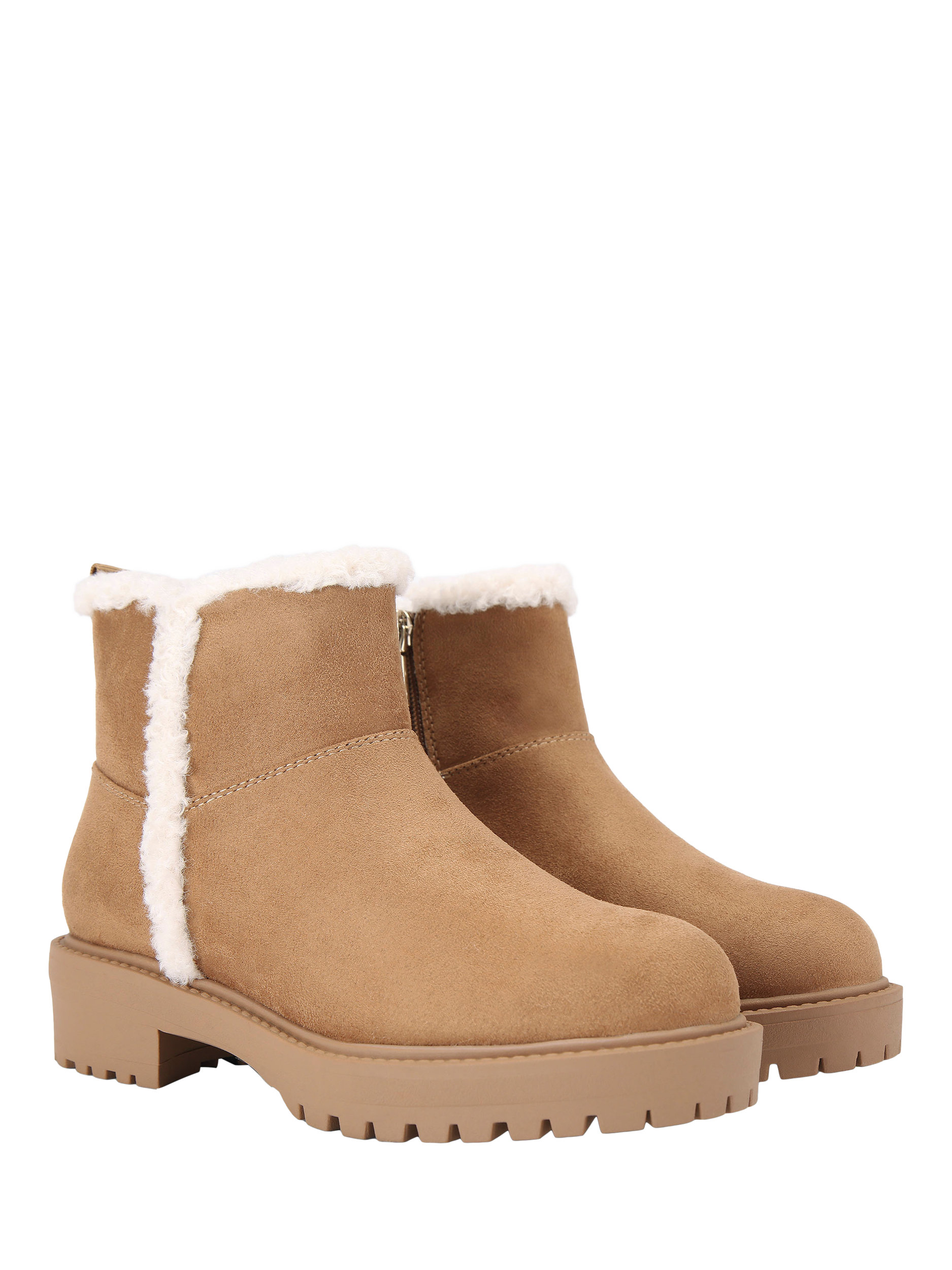 Product image 5 of 5, which shows Carvela Cosy Microsuede Ankle Boots, Brown Tan, 3