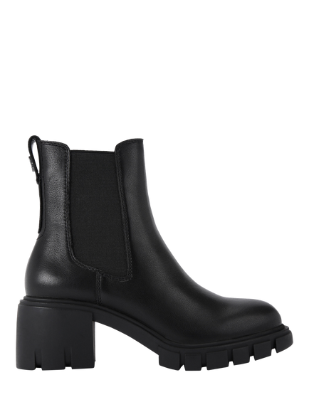 Carvela Ignite Leather Block Heel Chelsea Boots, Black