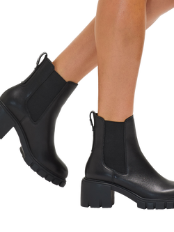 Carvela Ignite Leather Block Heel Chelsea Boots - view 2, Black