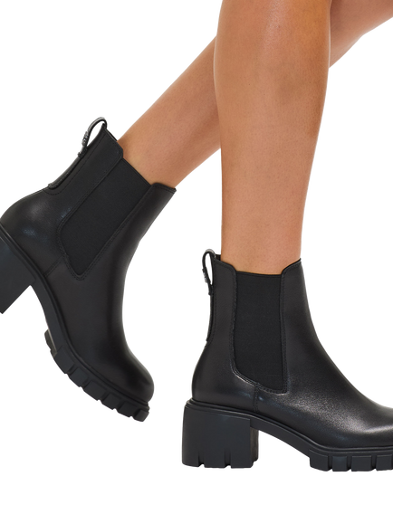 Carvela Ignite Leather Block Heel Chelsea Boots - view 2, Black