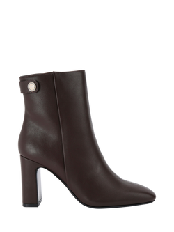 Carvela Jackpot Block Heel Ankle Boots, Brown Dark, Brown Dark