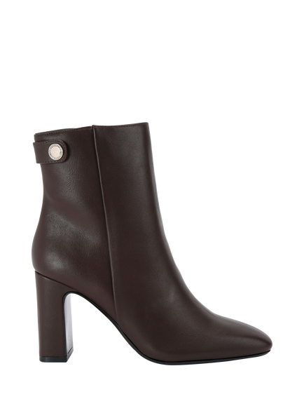 Carvela Jackpot Block Heel Ankle Boots, Brown Dark, Brown Dark