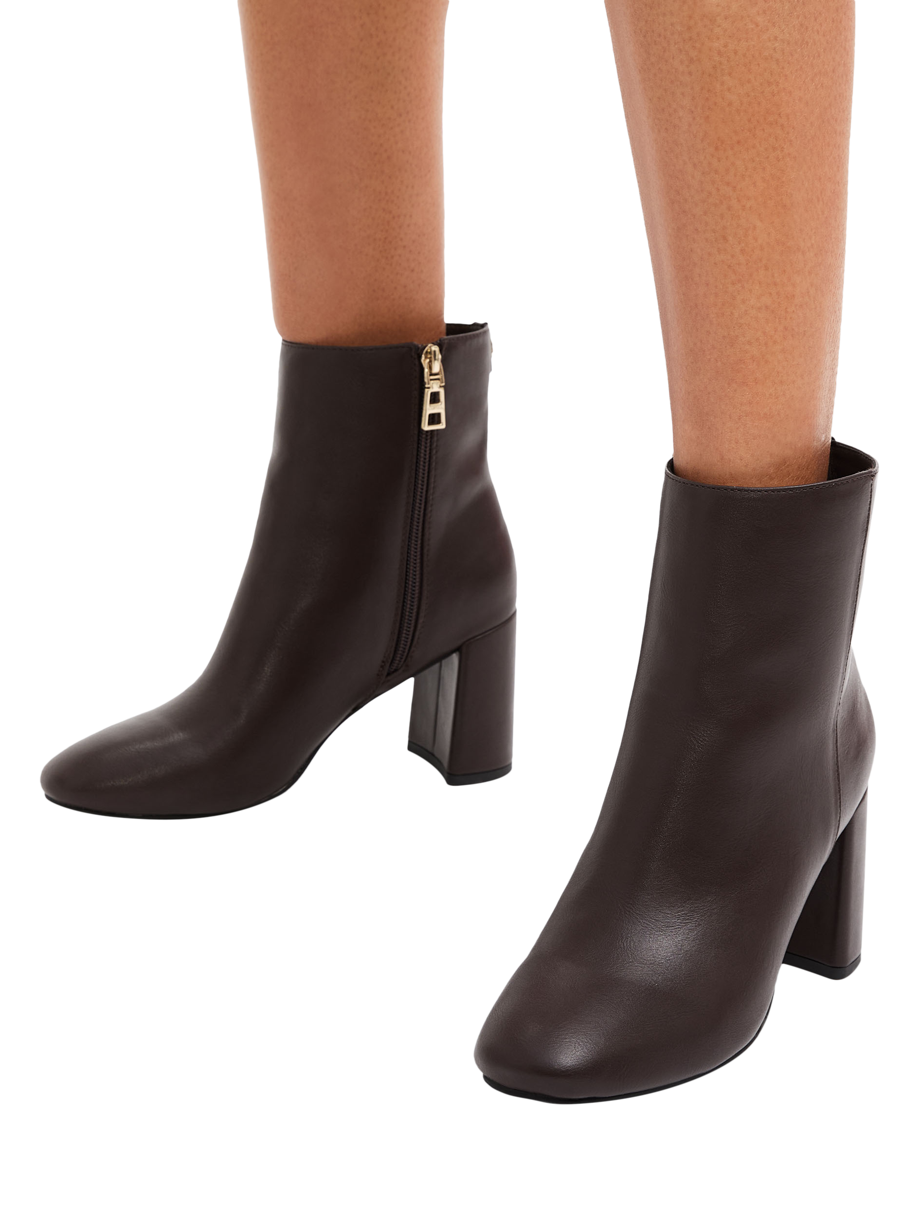 Product image 2 of 5, which shows Carvela Willow Heeled Ankle Boots, Dark Brown, 3