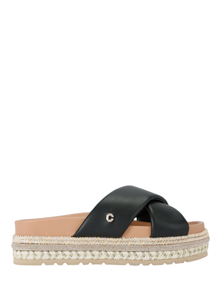 Carvela Fascino Embellished Flatforml Sandals, Black