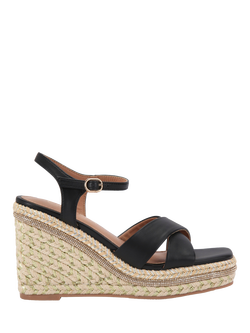 Carvela Fascino Embellished Wedge Heel Sandals, Black