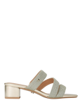 Carvela Gala Metallic Block Mule Sandals, Gold