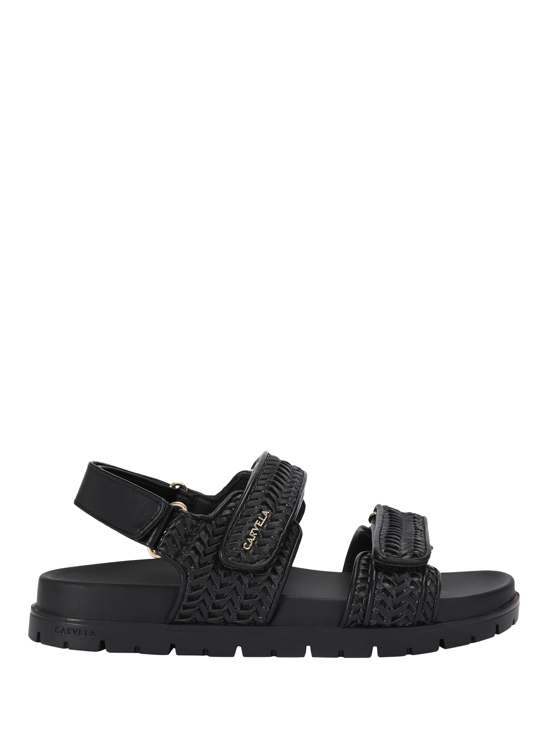 Carvela Sardinia Woven Strappy Sandals, Black